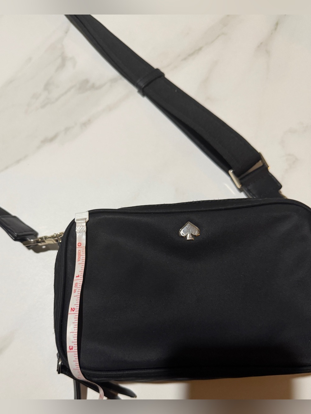 kate spade Black Crossbody with Silver Spade Accent - Picture 9 of 16